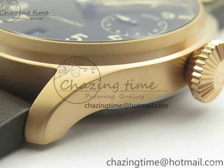 MIROTIME 0331 Big Pilot IW510301 Satin-Polished RG YLF Best Edition Black Dial On Leather Strap A Flexible 7222